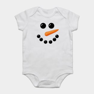 Snowman Face Cute Christmas Costume for Men Women Girls and Boys Baby Bodysuit